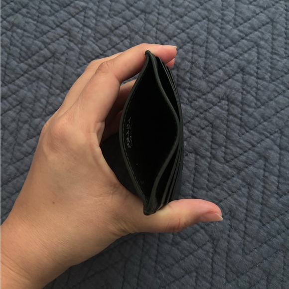 Prada Leather Card Holder Wallet, Black - Picture 4 of 12